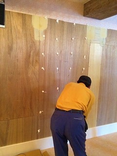 ダンススタジオの鏡の施工